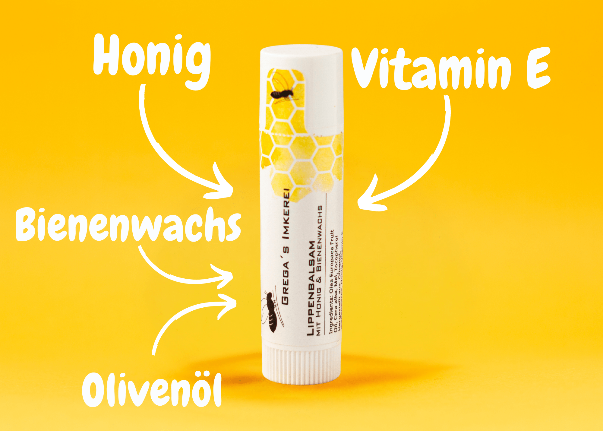 Eubiona Lippenbalsam Mit Honig – 4 G, Pflegende Formel Für Weiche, Geschützte Lippen