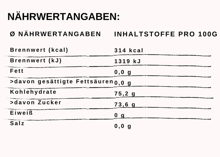 Nährwert Vanille im Honig