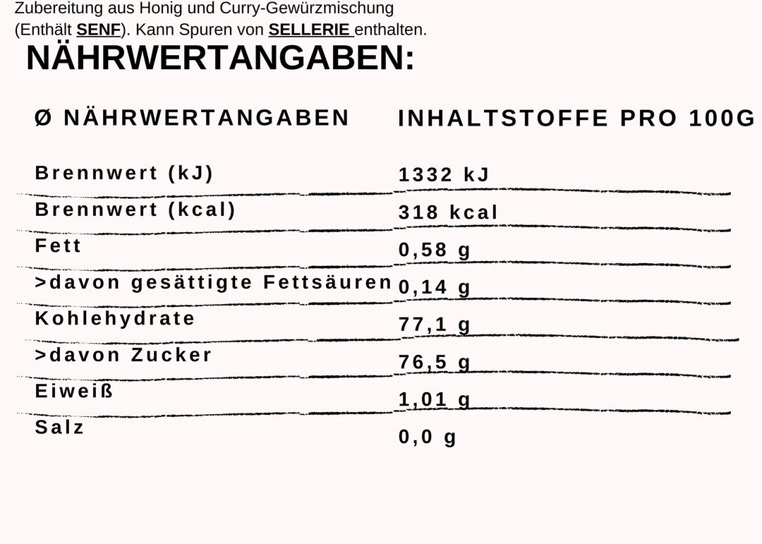Nährwerte Curry im Honig 