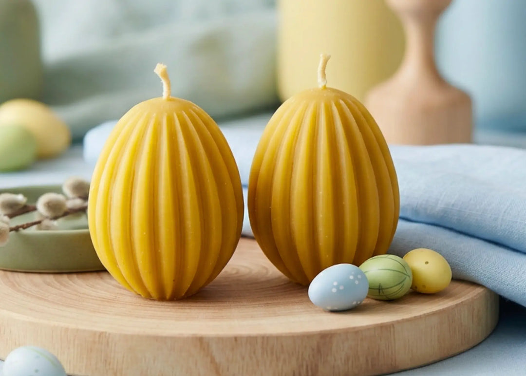 Osterkerzen aus Bienenwachs