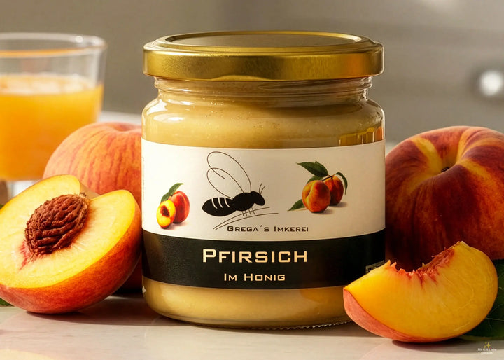 Pfirsich im Honig 250g Glas Neu