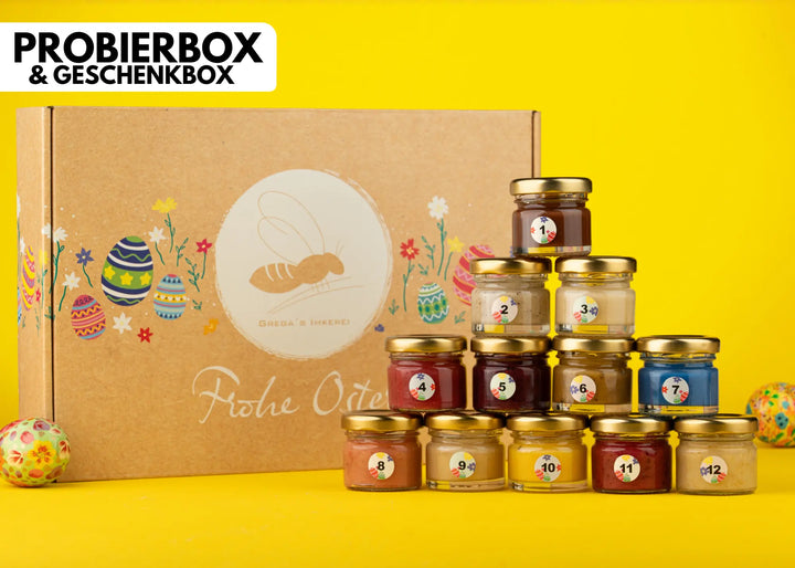 Honig probierbox mit Honig