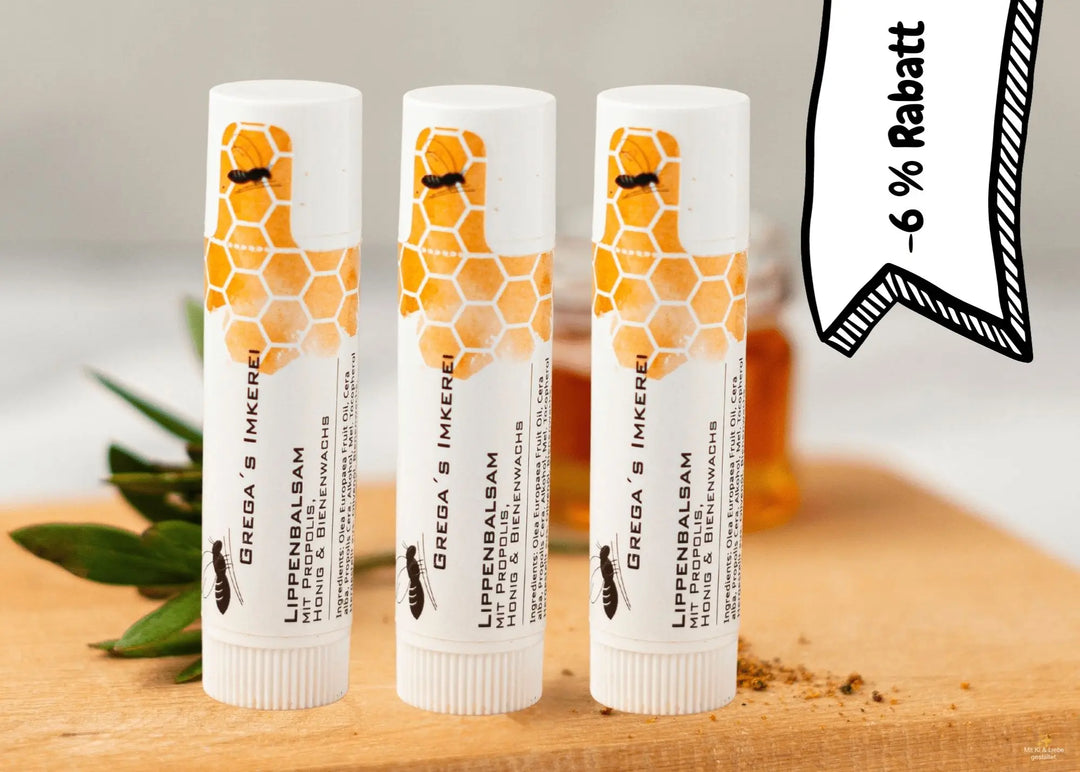 Vorteilsset Lippenbalsam Pflegestift von Grega´s Imkerei - 6% Rabatt