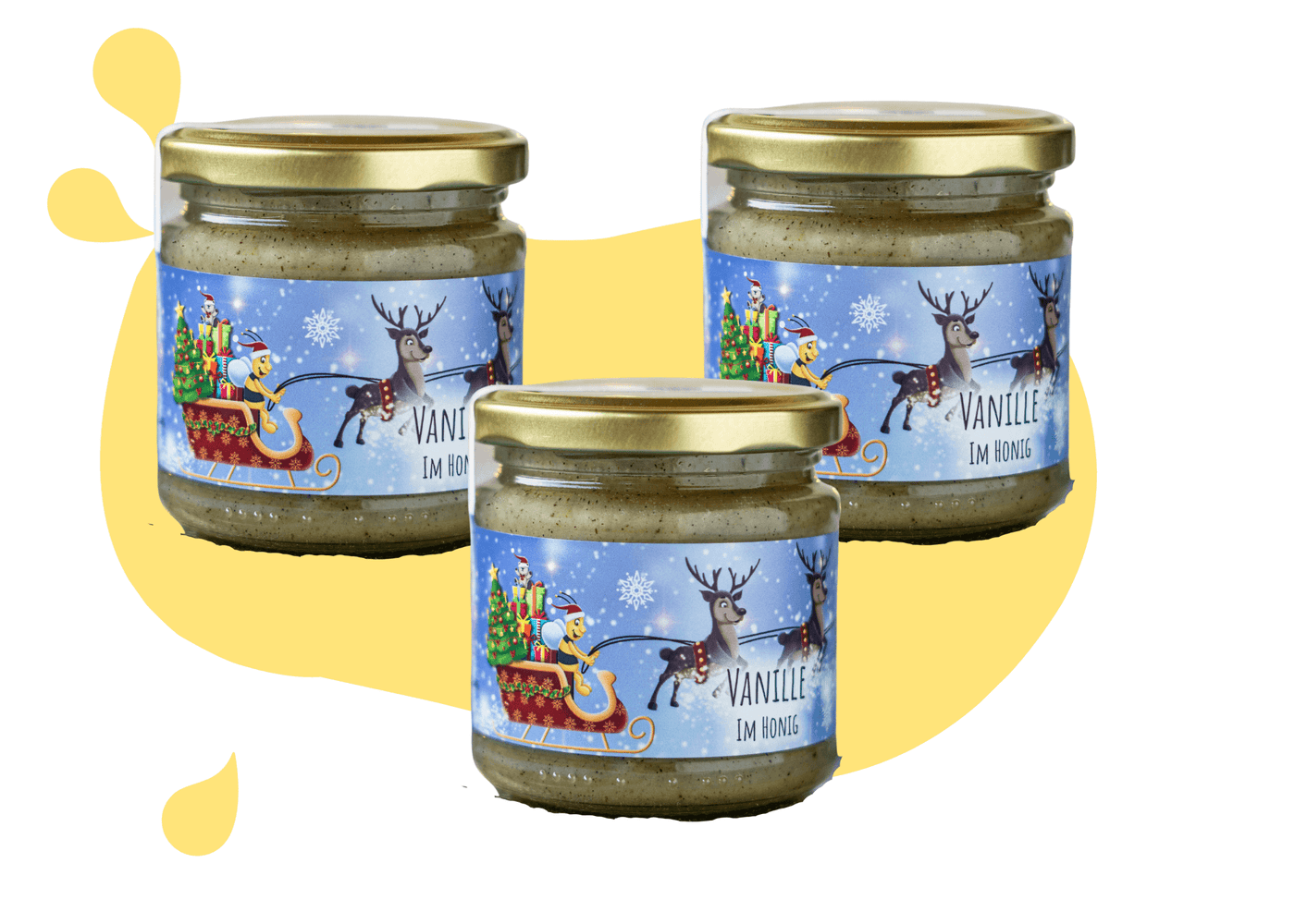 3er Vorteilsset mit Kinder Vanille im Honig zu Weihnachten