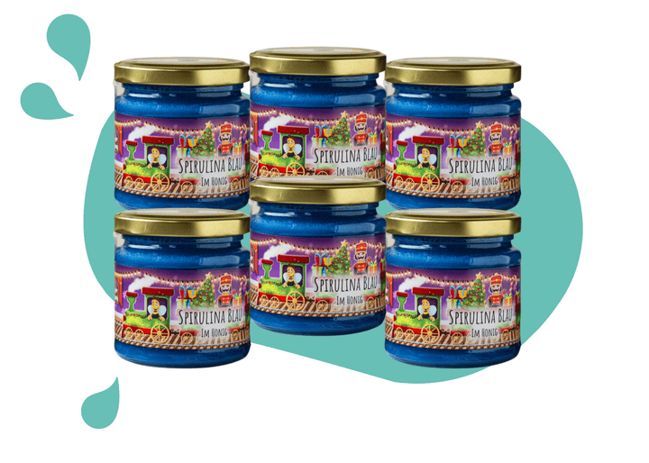 6er Vorteilsset Spirulina Blau Honig für Kinder
