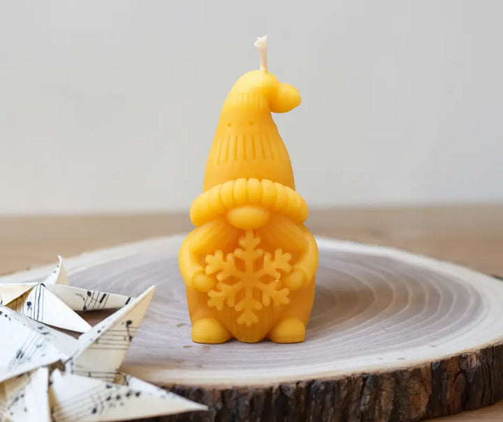 Weihnachtswichtel Bienenwachskerze
