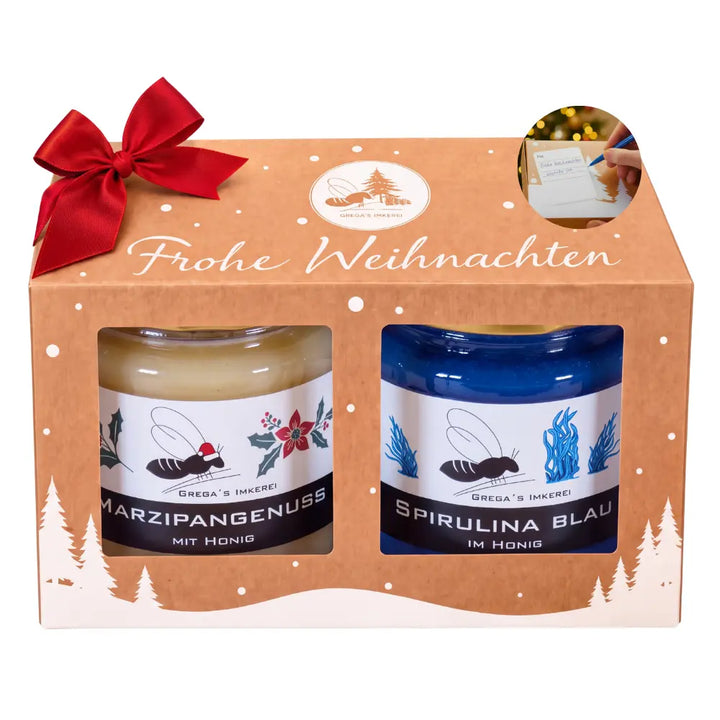 2er Weihnachts-Geschenkbox mit Frohe Weihnachten