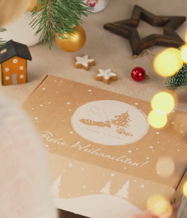 Produktvideo Weihnachtsgeschenk box mit Honig
