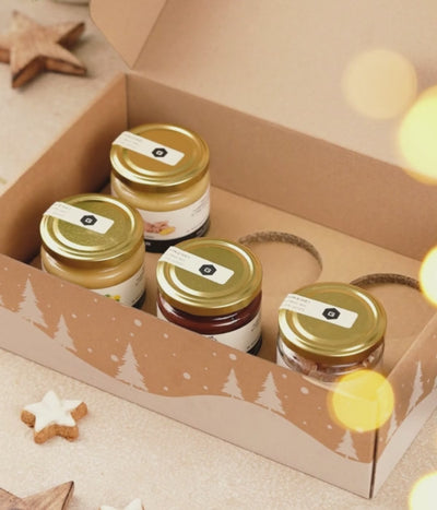 6er Honig Geschenkbox zu Weihnachten