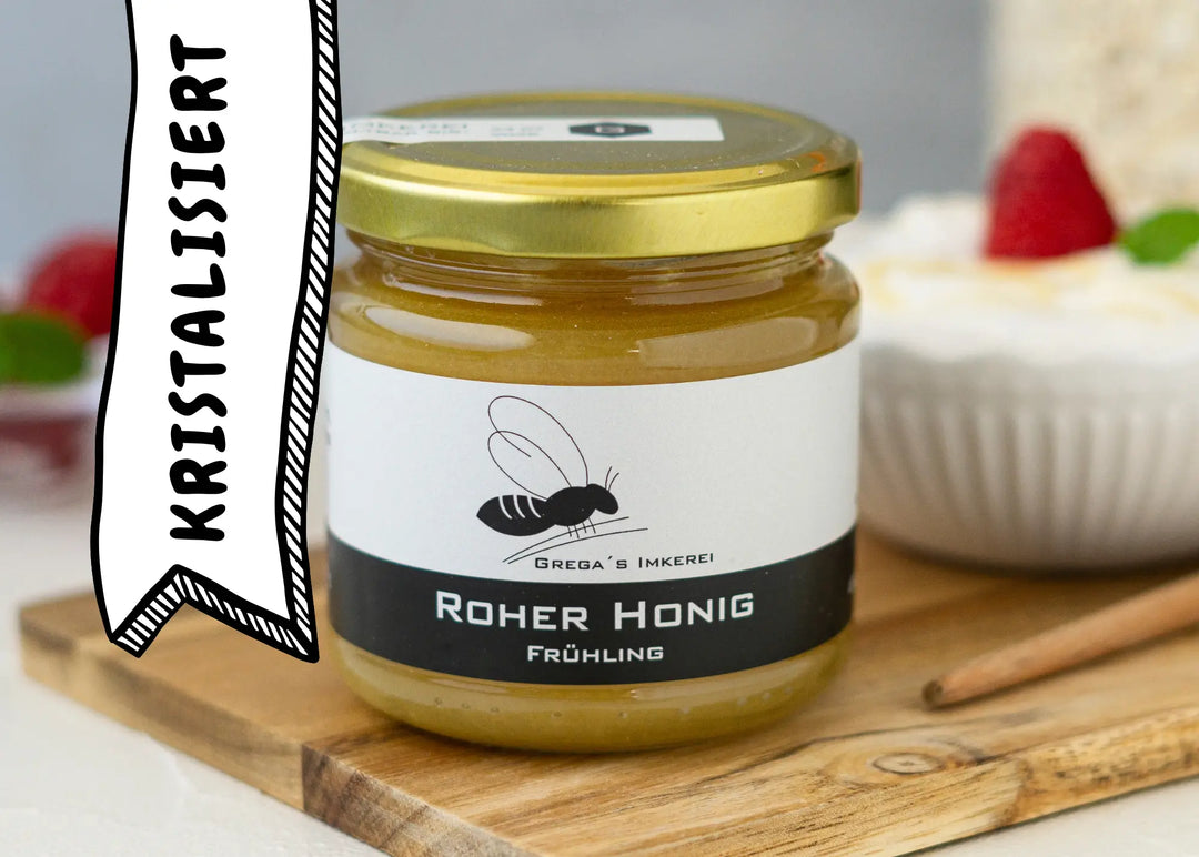 Roh Honig Sommer Kirstalisiert