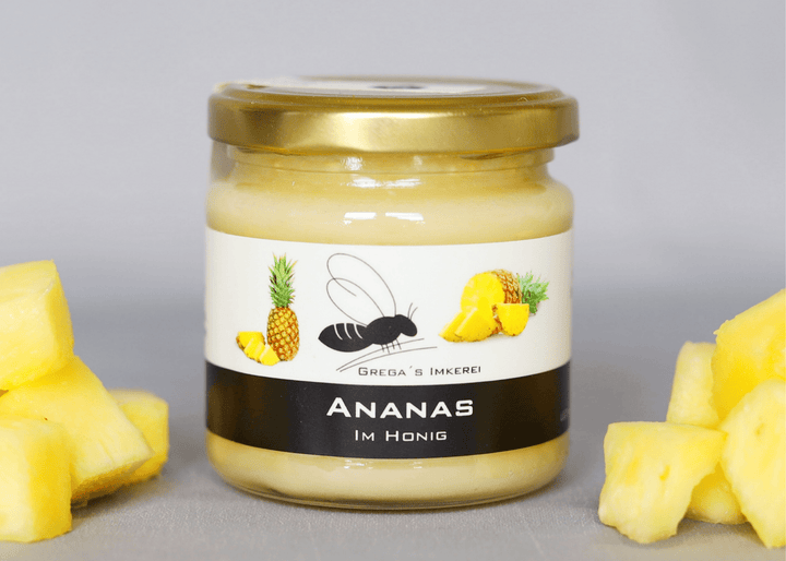 Ananas in Honig mit Ananas so lecker und cremig feiner Fruchthonig direkt vom Imker.