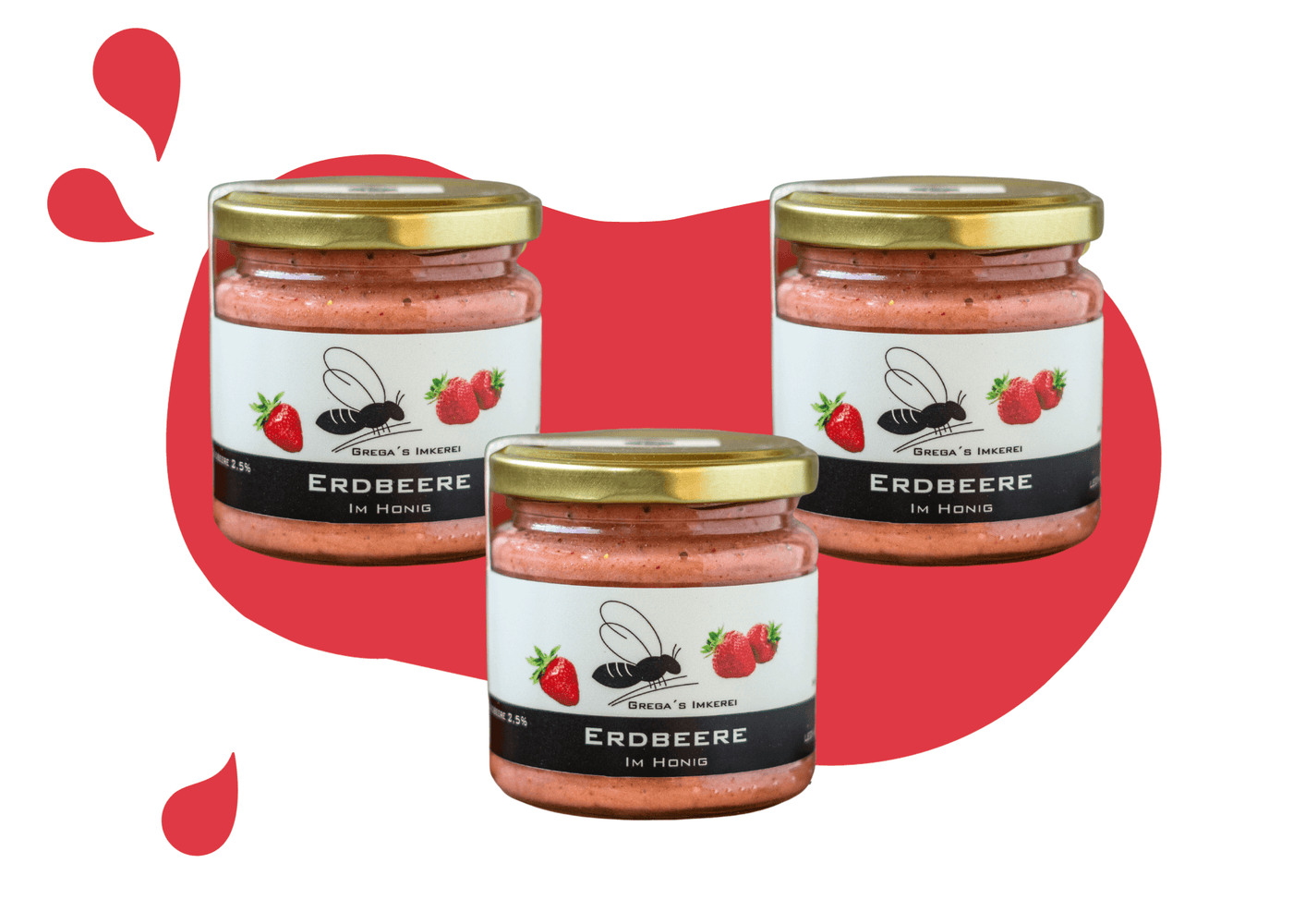 Erdbeere im Honig 3er Vorteilsset