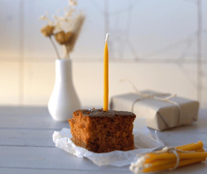 Bienenwachskerzen für Kuchen