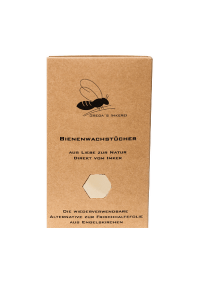 Bienenwachstücher Natur ohne Farbstoffe von Grega´s Imkerei